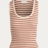 STRIPED RIBBED TANK