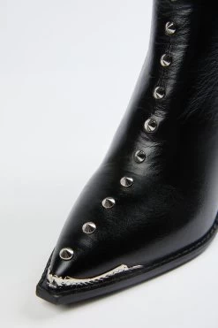 THE KOOPLES HEELED LEATHER ANKLE BOOTS WITH STUDS -Varley Store Oct21 43