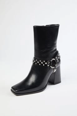 THE KOOPLES HEELED BOOTS WITH REMOVABLE JEWEL