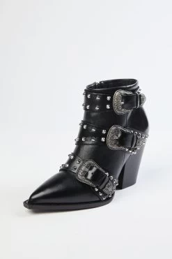 THE KOOPLES HEELED WESTERN BOOT WITH BUCKLE
