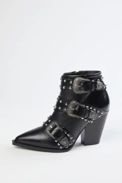 THE KOOPLES HEELED WESTERN BOOT WITH BUCKLE -Varley Store Oct21 56