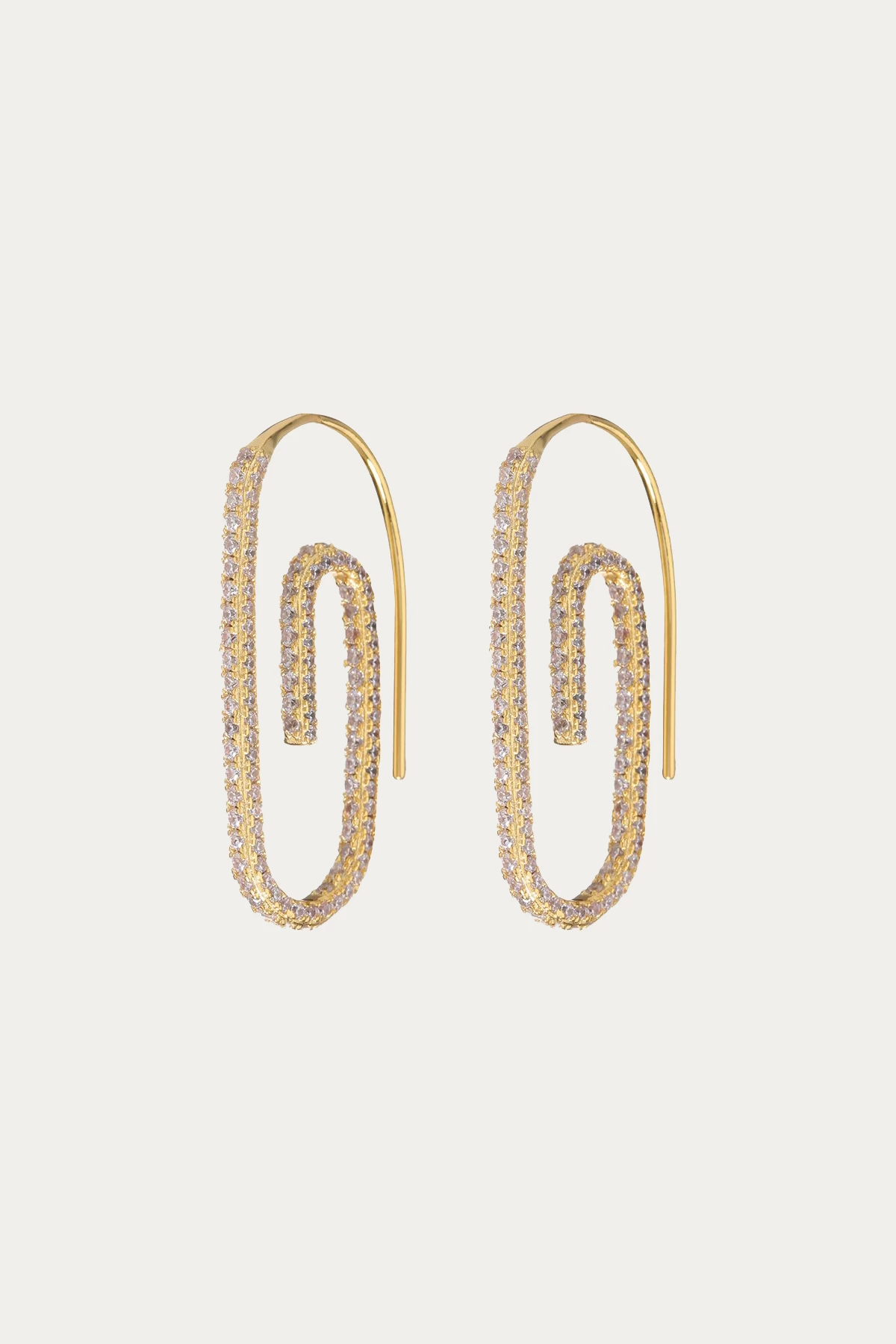 Luv AJ PAVE PAPER CLIP EARRINGS 1 Luv AJ PAVE PAPER CLIP EARRINGS