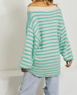 STRIPED V-NECK SWEATER -Varley Store ScreenShot2021 10 05at2.11.21AM