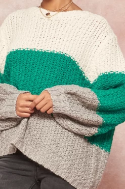 OVERSIZED COLORBLOCK CROCHET KNIT SWEATER -Varley Store ScreenShot2021 10 09at10.40.22PM