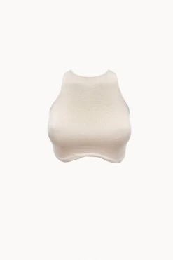 ROWA RIBBED STRETCH-MODAL JERSEY CROPPED TOP