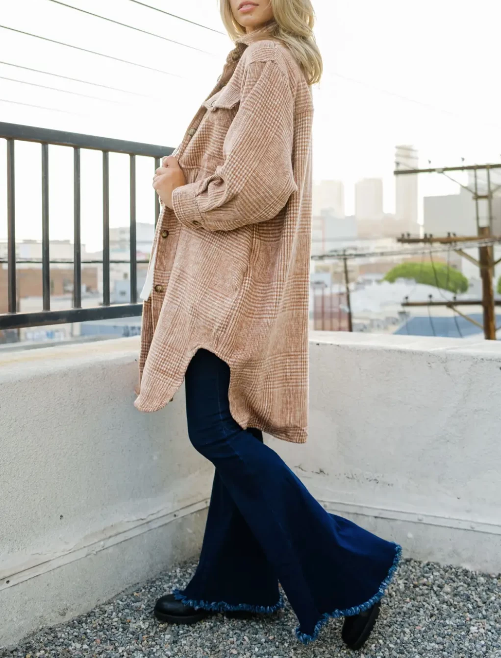 HOUNDSTOOTH BRUSHED SHIRT-JACKET 4 HOUNDSTOOTH BRUSHED SHIRT-JACKET - Image 4