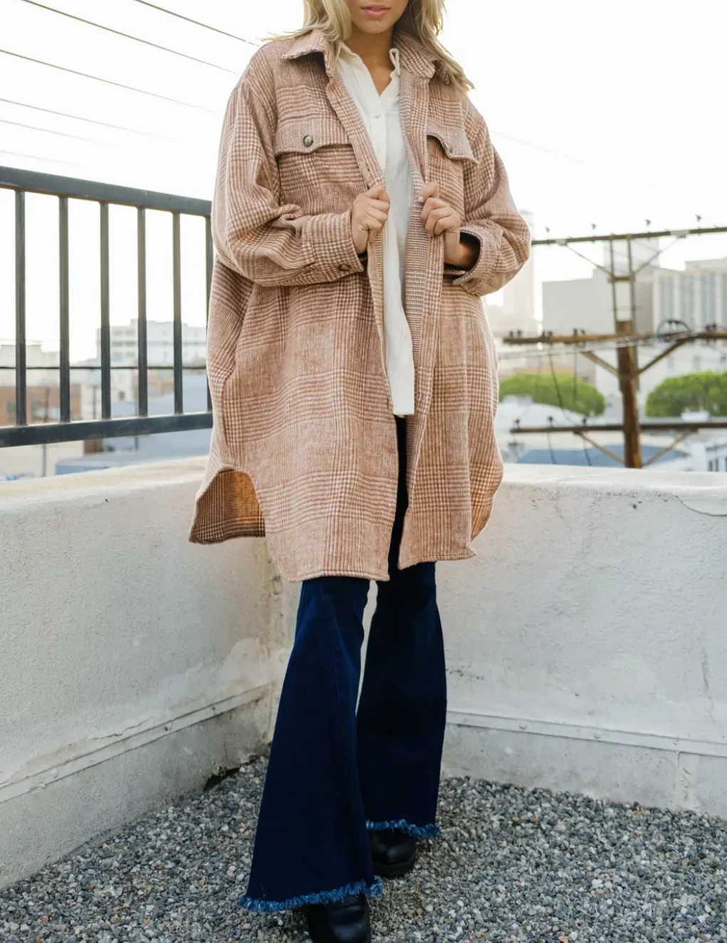 HOUNDSTOOTH BRUSHED SHIRT-JACKET 3 HOUNDSTOOTH BRUSHED SHIRT-JACKET - Image 3