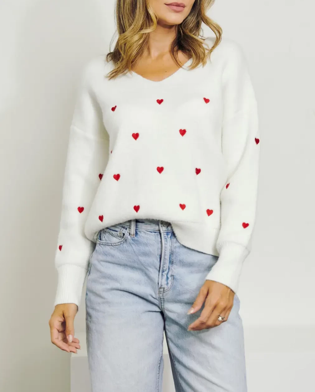 CROSS MY HEART EMBROIDERED SWEATER 3 CROSS MY HEART EMBROIDERED SWEATER - Image 3