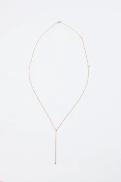 DAINTY DIAMOND LARIAT NECKLACE