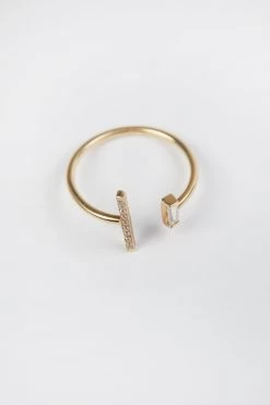 STICK AND BAGUETTE OPEN RING 9 STICK AND BAGUETTE OPEN RING -Varley Store SilenceCoAccessoriesDec620207543