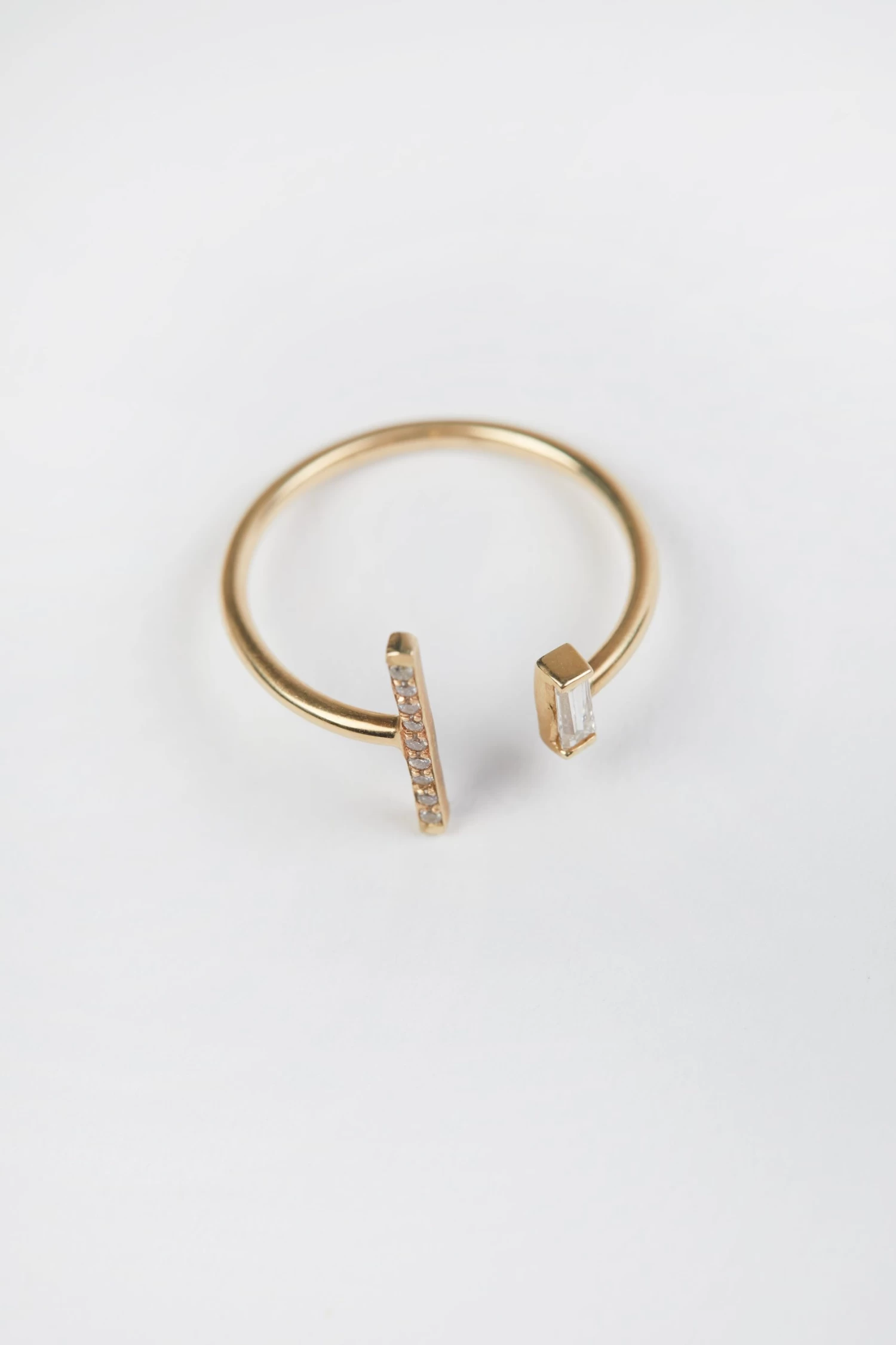 STICK AND BAGUETTE OPEN RING 5 STICK AND BAGUETTE OPEN RING - Image 5