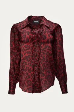 THE KOOPLES LEOPARD BUTTON DOWN
