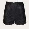 THE KOOPLES SHORTS WITH STUDDED BELT