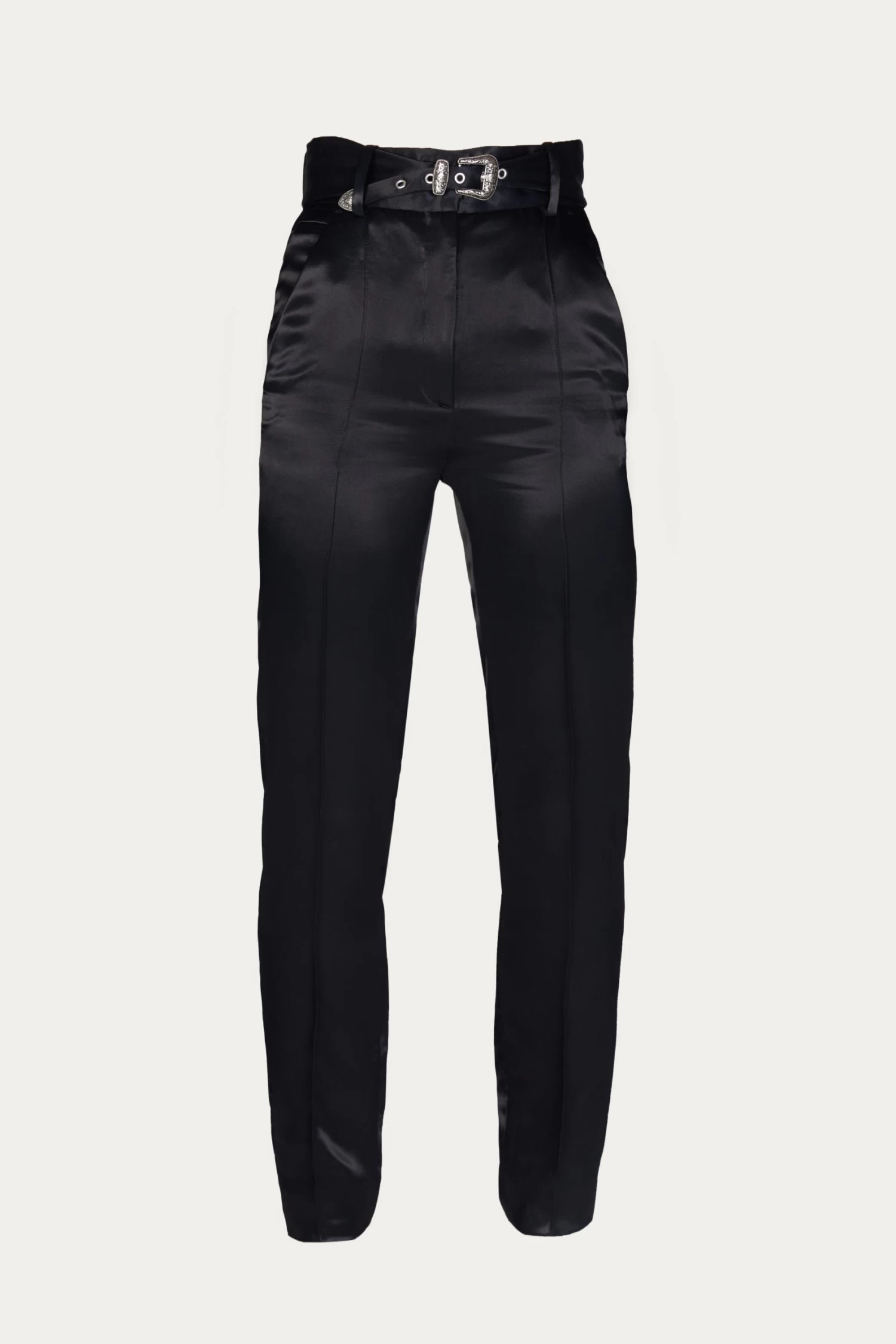 THE KOOPLES FITTED SATIN PANTS 1 THE KOOPLES FITTED SATIN PANTS