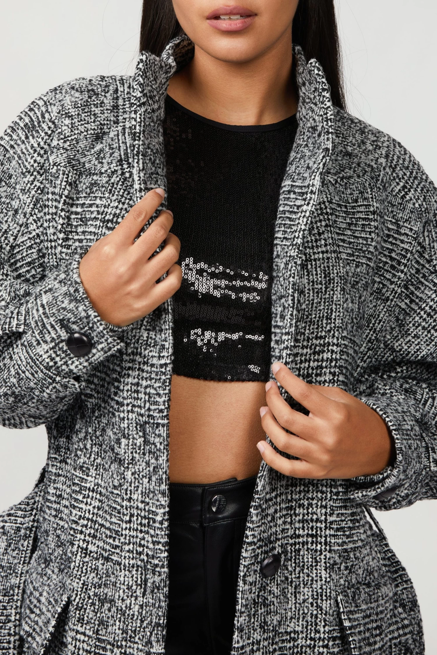 THE KOOPLES WOOL COAT WITH HIGH NECK 2 THE KOOPLES WOOL COAT WITH HIGH NECK - Image 2