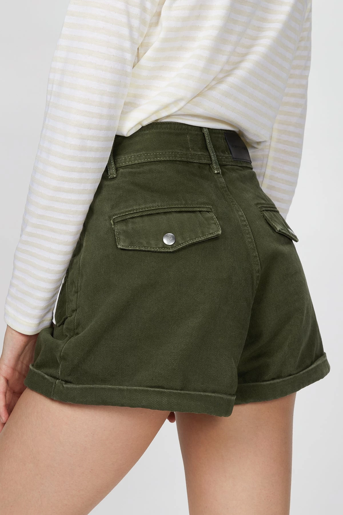THE KOOPLES STRETCH LINEN KHAKI SHORTS 5 THE KOOPLES STRETCH LINEN KHAKI SHORTS - Image 5