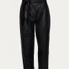 PLEATED LEATHER PANT