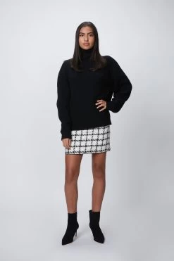 SISTER JANE SUPPER CLUB MINI TWEED SKIRT -Varley Store SilenceCoStudioonModelCheyenneDec320201581a