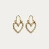 Luv AJ PAVE MINI HEARTBREAKER HOOPS