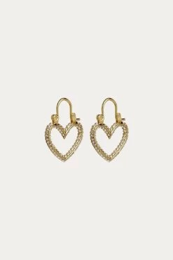 Luv AJ PAVE MINI HEARTBREAKER HOOPS