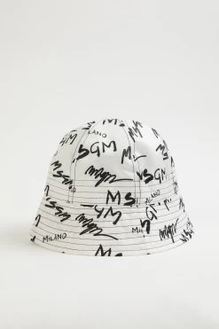 MSGM LOGO-PRINT BUCKET HAT
