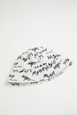MSGM LOGO-PRINT BUCKET HAT -Varley Store TheSilenceCoAccessoriesApril2320210404