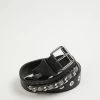 THE KOOPLES LEATHER BELT WITH CHAIN