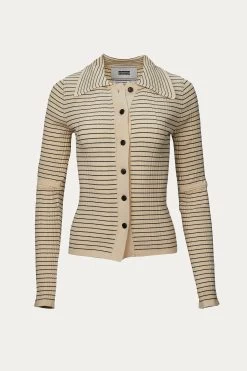 SINKY RIBBED KNIT CARDIGAN