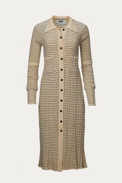 SINKLING RIBBED KNIT DRESS