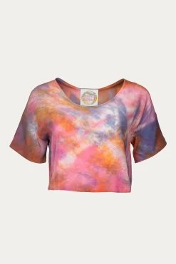 TIE-DYED SILK T-SHIRT
