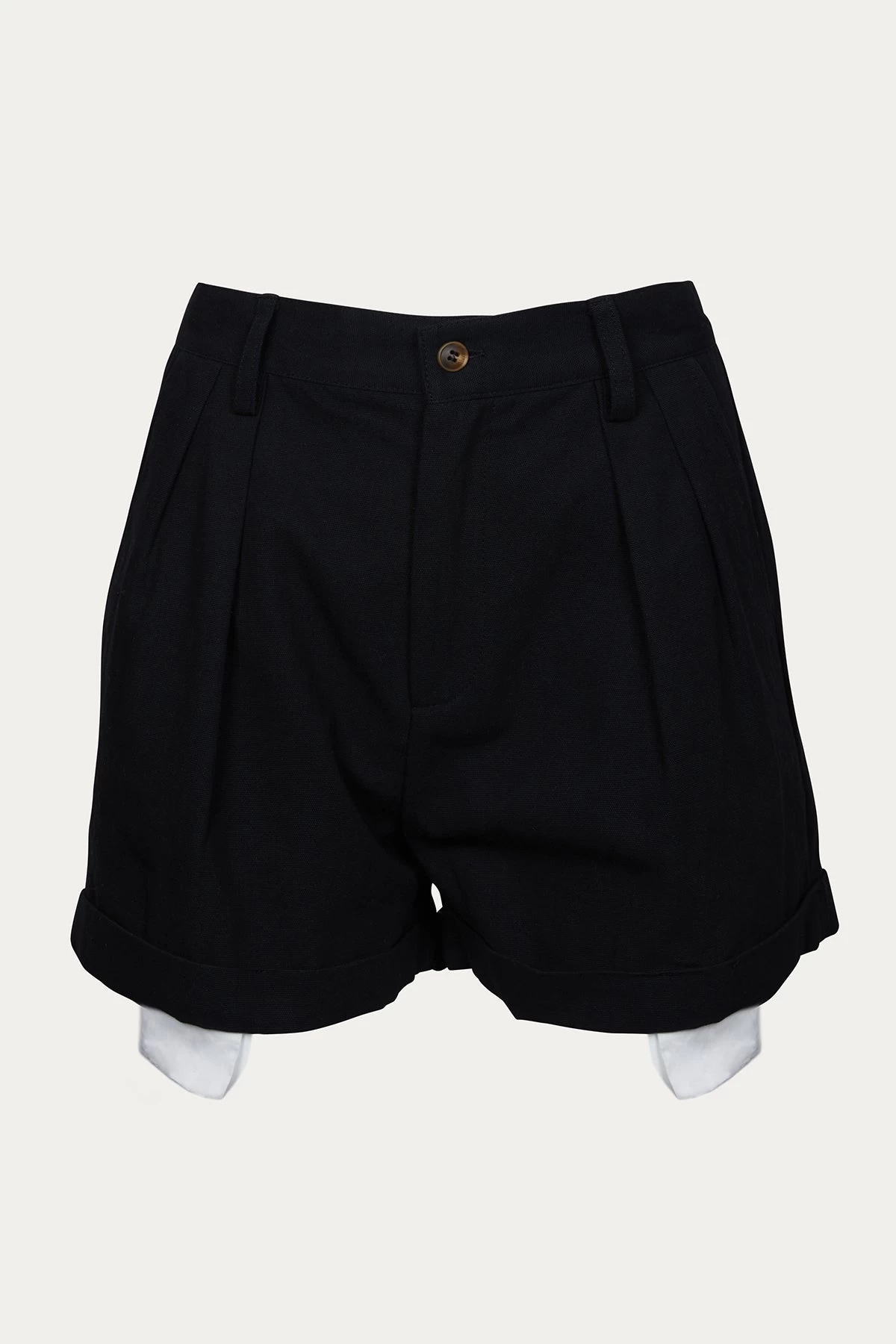 JANE EXPOSED-POCKET COTTON-TWILL SHORTS 1 JANE EXPOSED-POCKET COTTON-TWILL SHORTS