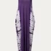 TIE-DYED STRETCH-MODAL JERSEY MAXI DRESS