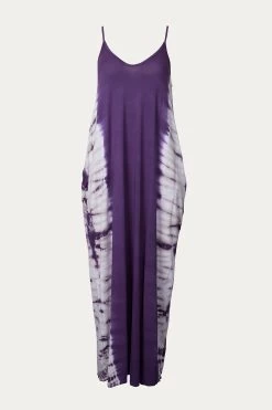 TIE-DYED STRETCH-MODAL JERSEY MAXI DRESS