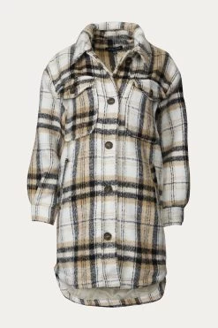 LONG CHECKED SHIRT-JACKET