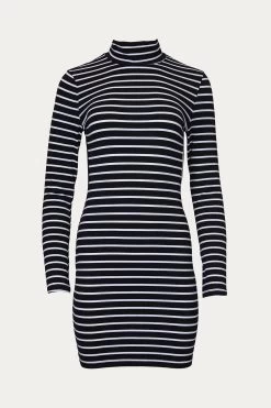 OPEN-BACK TURTLENECK MINI DRESS