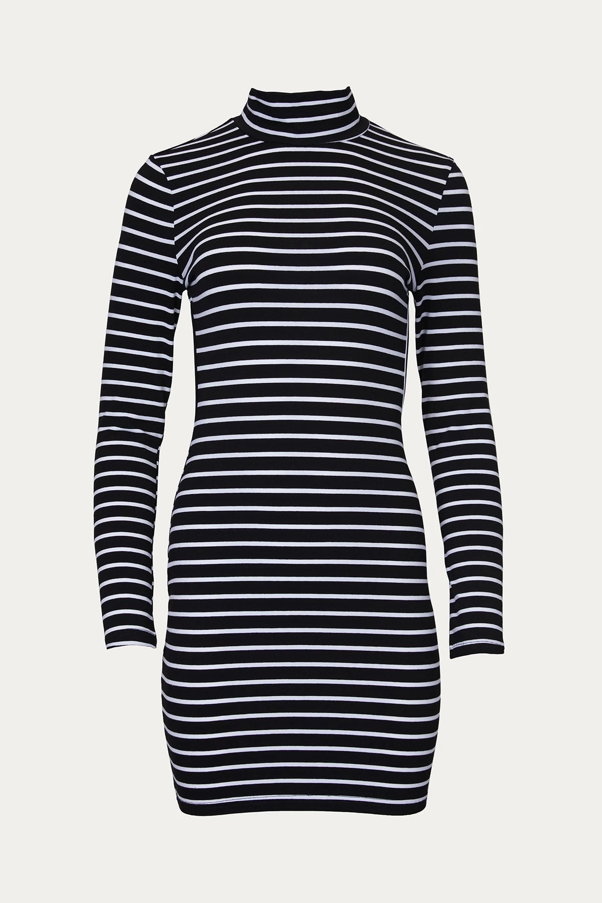 OPEN-BACK TURTLENECK MINI DRESS 1 OPEN-BACK TURTLENECK MINI DRESS