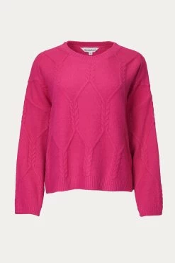 CABLE-KNIT CREWNECK SWEATER