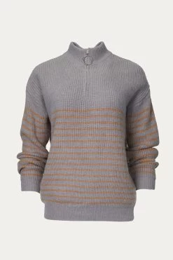 RIBBED HALF-ZIP SWEATER