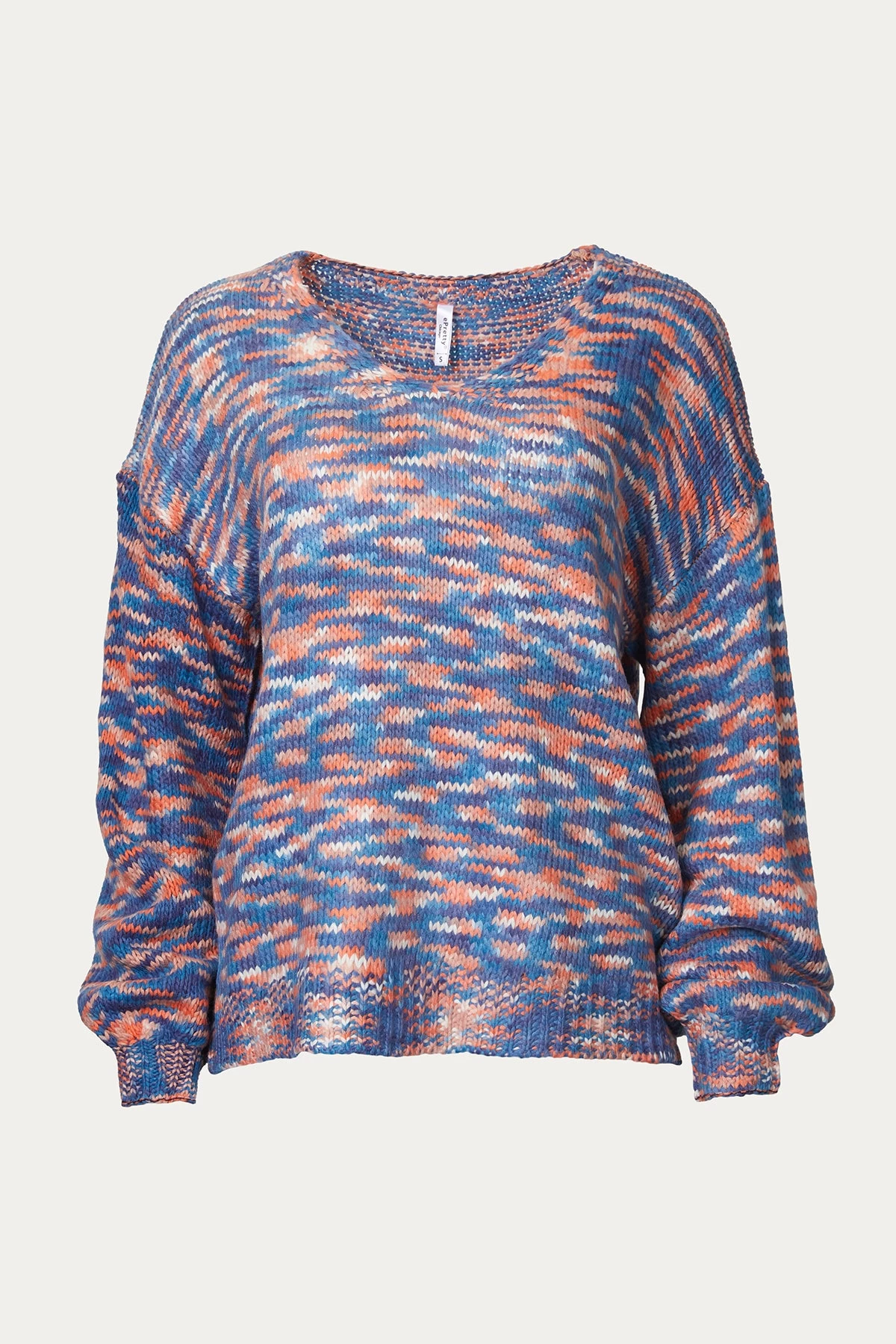 SPACE-DYE KNIT V-NECK SWEATER 1 SPACE-DYE KNIT V-NECK SWEATER