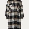 OVERSIZED CHECKED FLANNEL COAT