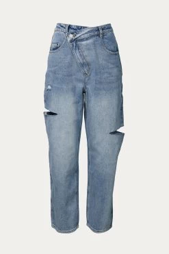 CRISS CROSS CUTOUT JEANS