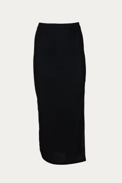 SOLID SIDE SLIT SKIRT