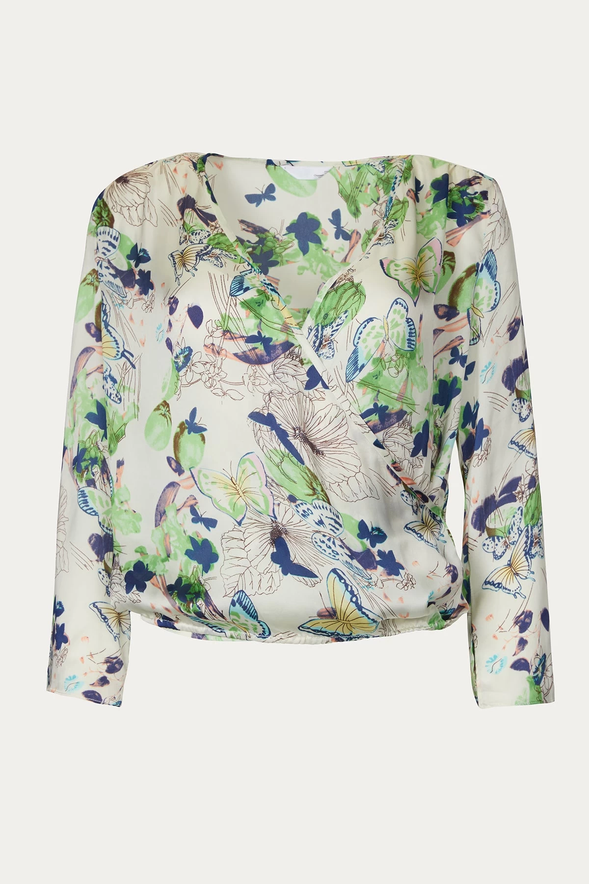 CARDALL BUTTERFLY-PRINT SATIN BLOUSE 1 CARDALL BUTTERFLY-PRINT SATIN BLOUSE
