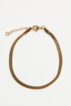 GOLD HERRINGBONE BRACELET