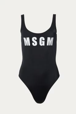 MSGM LOGO-PRINT SWIMSUIT