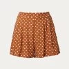 POLKA DOT HIGH-RISE PLEATED SHORTS