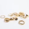 RETRO GOLD RING SET