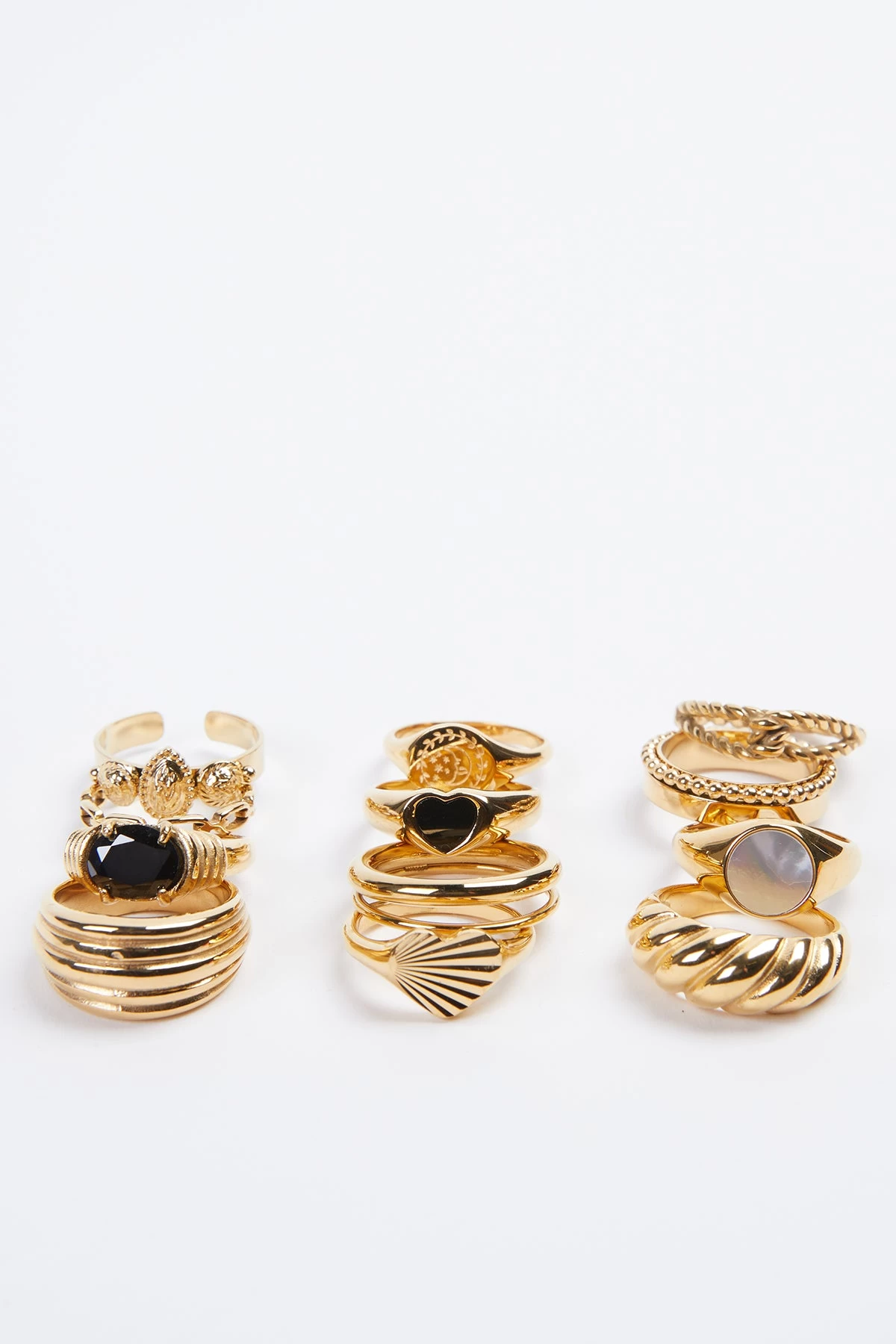 RETRO GOLD RING SET 3 RETRO GOLD RING SET - Image 3