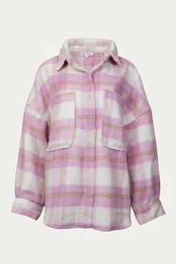 BRUSHED CHECKED SHIRT-JACKET