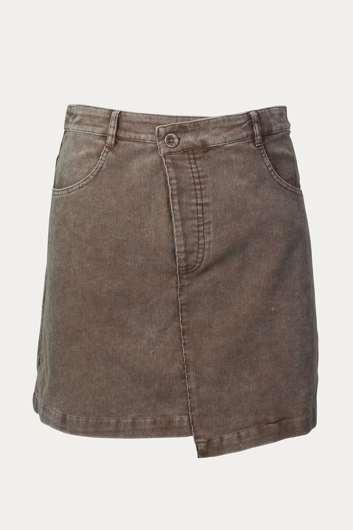 CRISS-CROSS ASYMMETRICAL CORDUROY SKIRT 1 CRISS-CROSS ASYMMETRICAL CORDUROY SKIRT